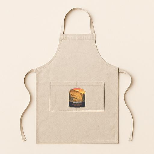 A beige apricot with a small graphic of a mountain and the word "Boulder" printed on it.