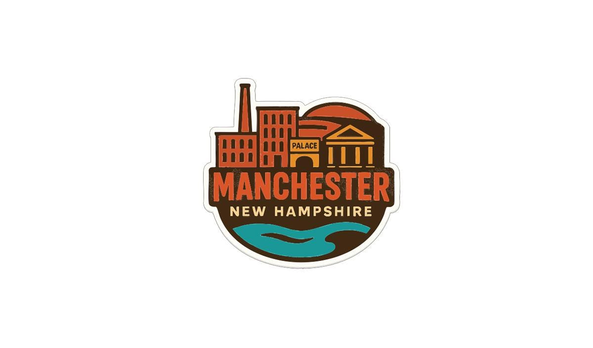 a logo for Manchester, New Hampshire.