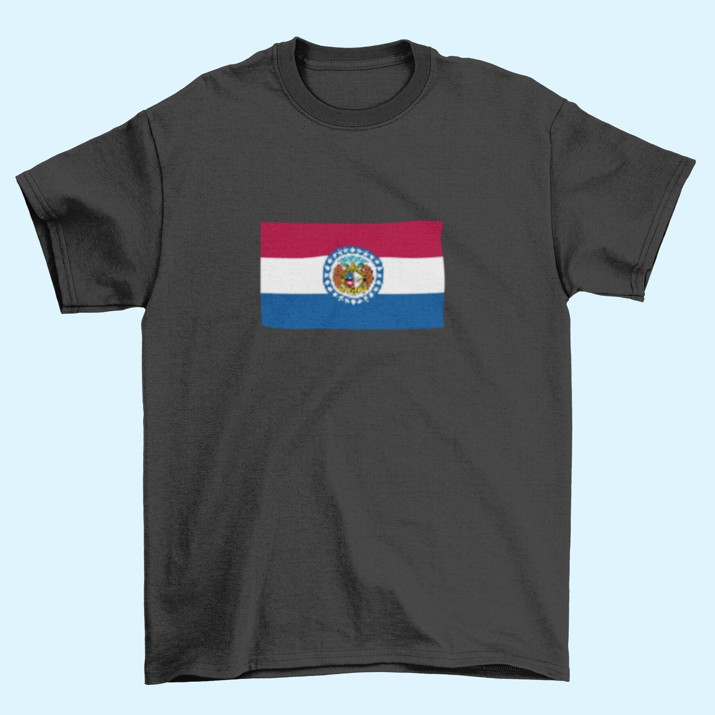State of Missouri Flag Iron On Heat Transfer Vinyl HTV Missouri State  Jefferson City  The Show Me State  Bullion State  Gateway to the West