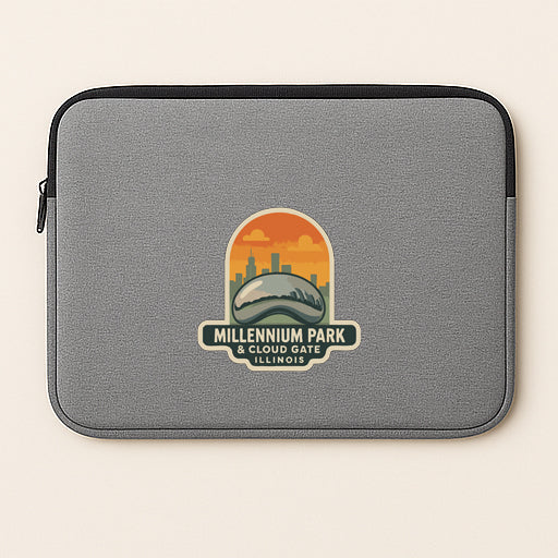 Millennium Park & Cloud Gate Bean Iron On Heat Transfer Vinyl HTV Symbolic