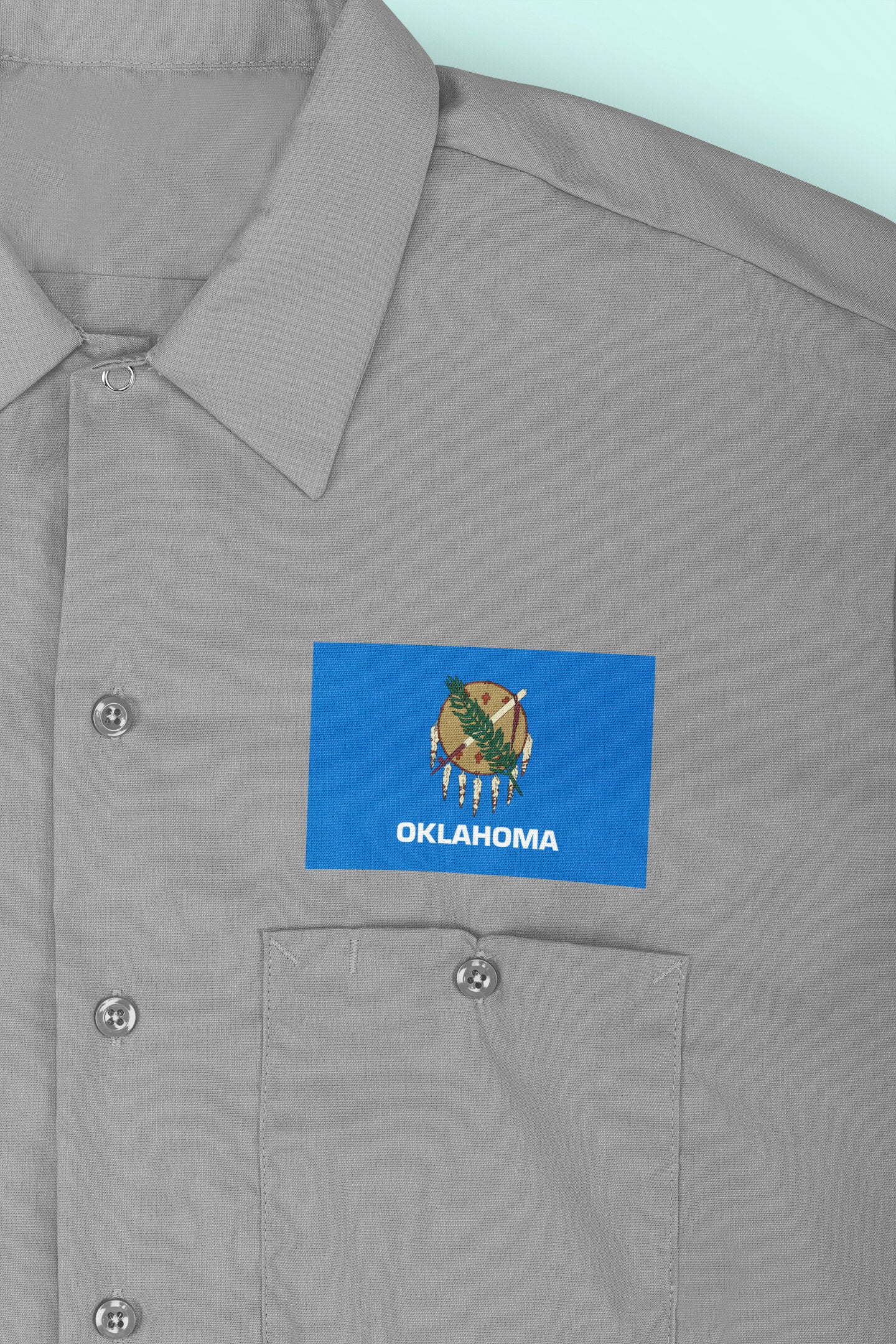 State of Oklahoma Flag Iron On Heat Transfer Vinyl HTV  Oklahoma State  Oklahoma City  The Sooner State  Native America  Land of the Red Man