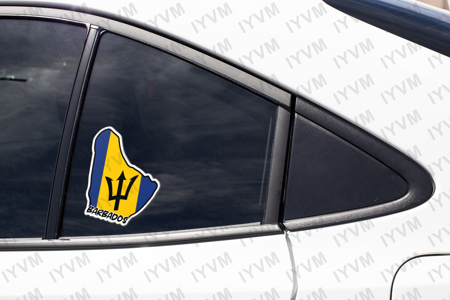 Barbados Map Flag Sticker Decal / Bridgetown  / Pride and Industry / Barbadian Bajan