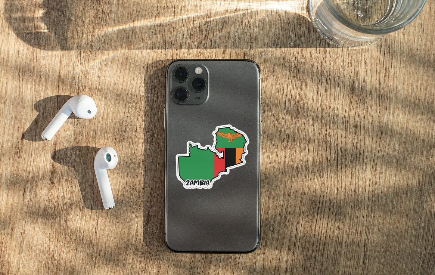 Zambia Map Flag Sticker Decal