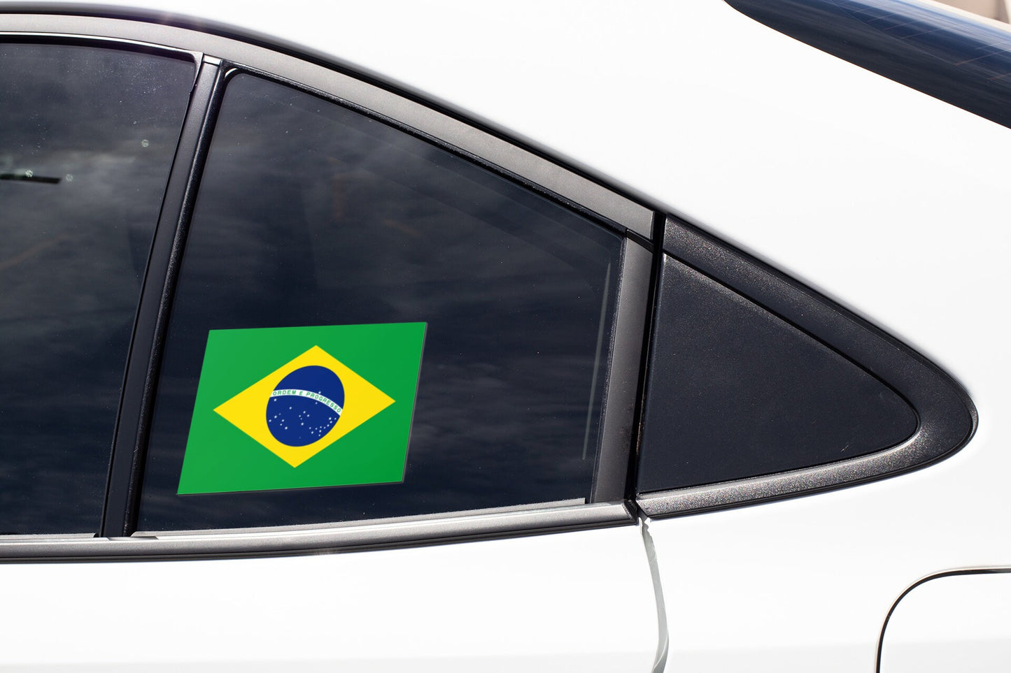 Brazil Flag Vinyl Sticker Decal