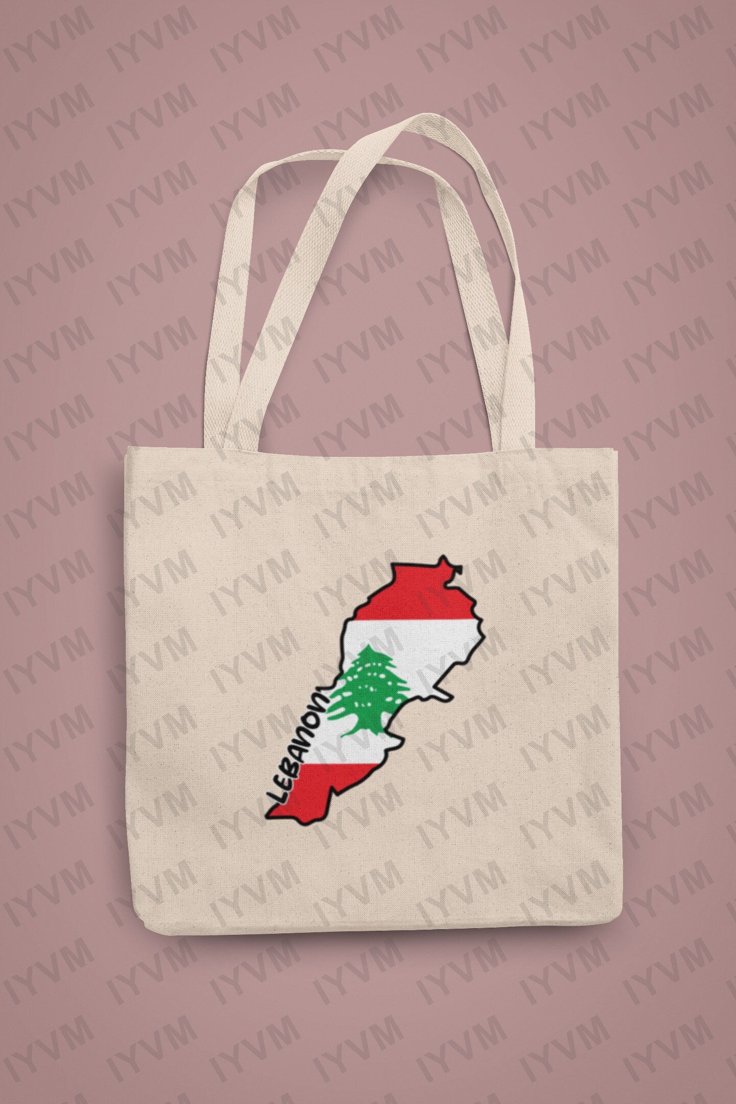 Lebanon Map Iron On Heat Transfer Vinyl HTV / Republic of Lebanon / Lebanese Republic / Beirut / Lebanese