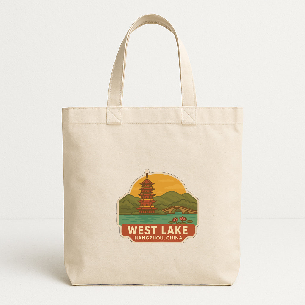 West Lake China Iron On Heat Transfer Vinyl HTV Die-Cut Symbolic Landmark Design