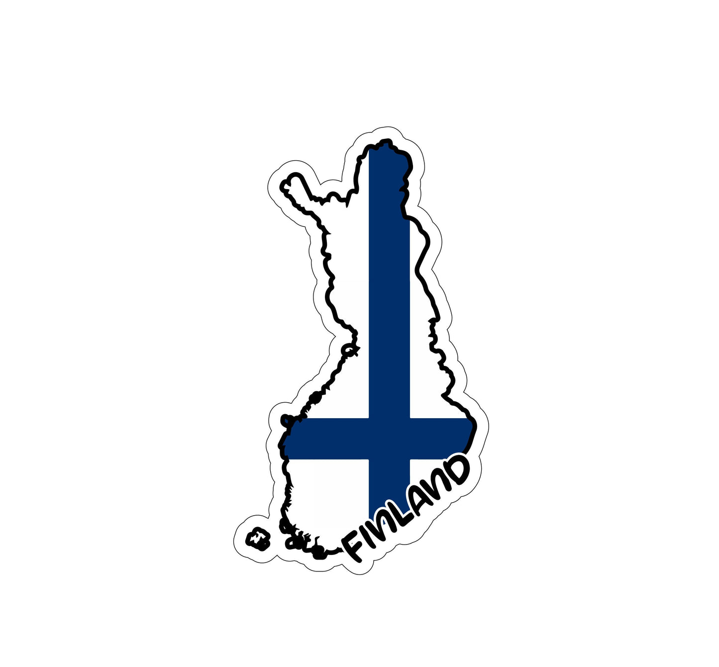 Finland Map Flag Sticker Decal