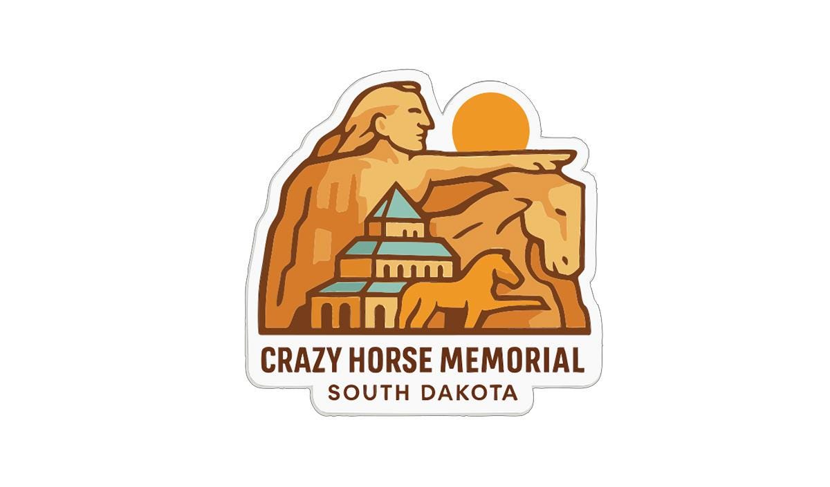 Crazy Horse Memorial South Dakota Iron On Heat Transfer Vinyl HTV Symbolic