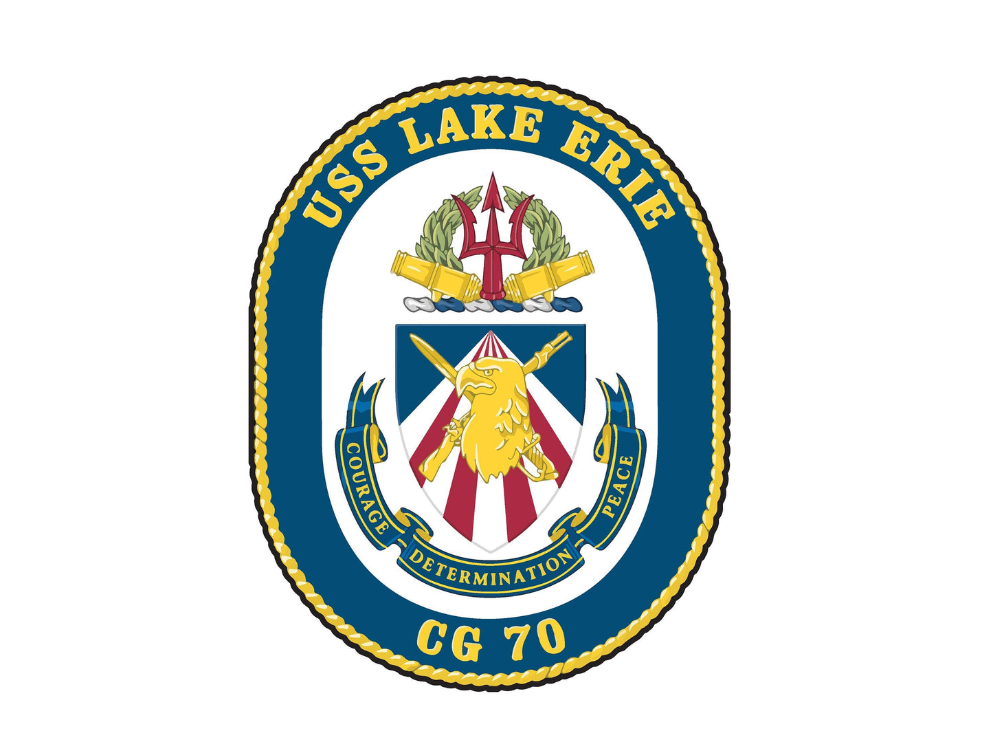 USS Lake Erie CG-70 Badge Sticker Decal Ticonderoga Class Cruiser Car Sticker Bumper Sticker for Car Emblem