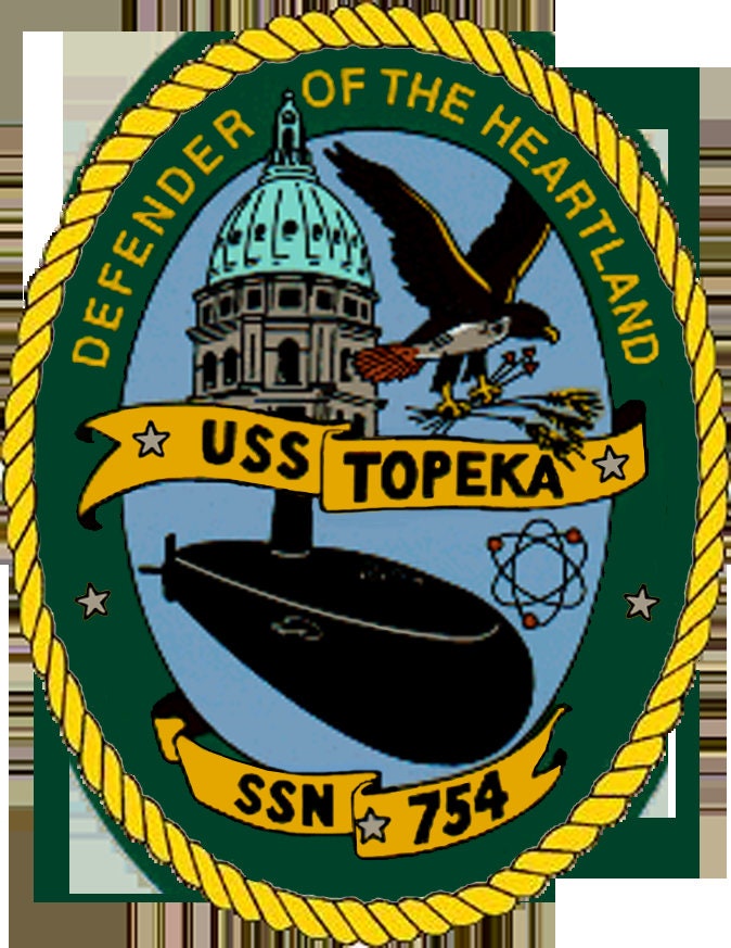 USS Topeka SSN-754 Badge Iron On Heat Transfer Vinyl HTV Los Angeles Class Attack submarine