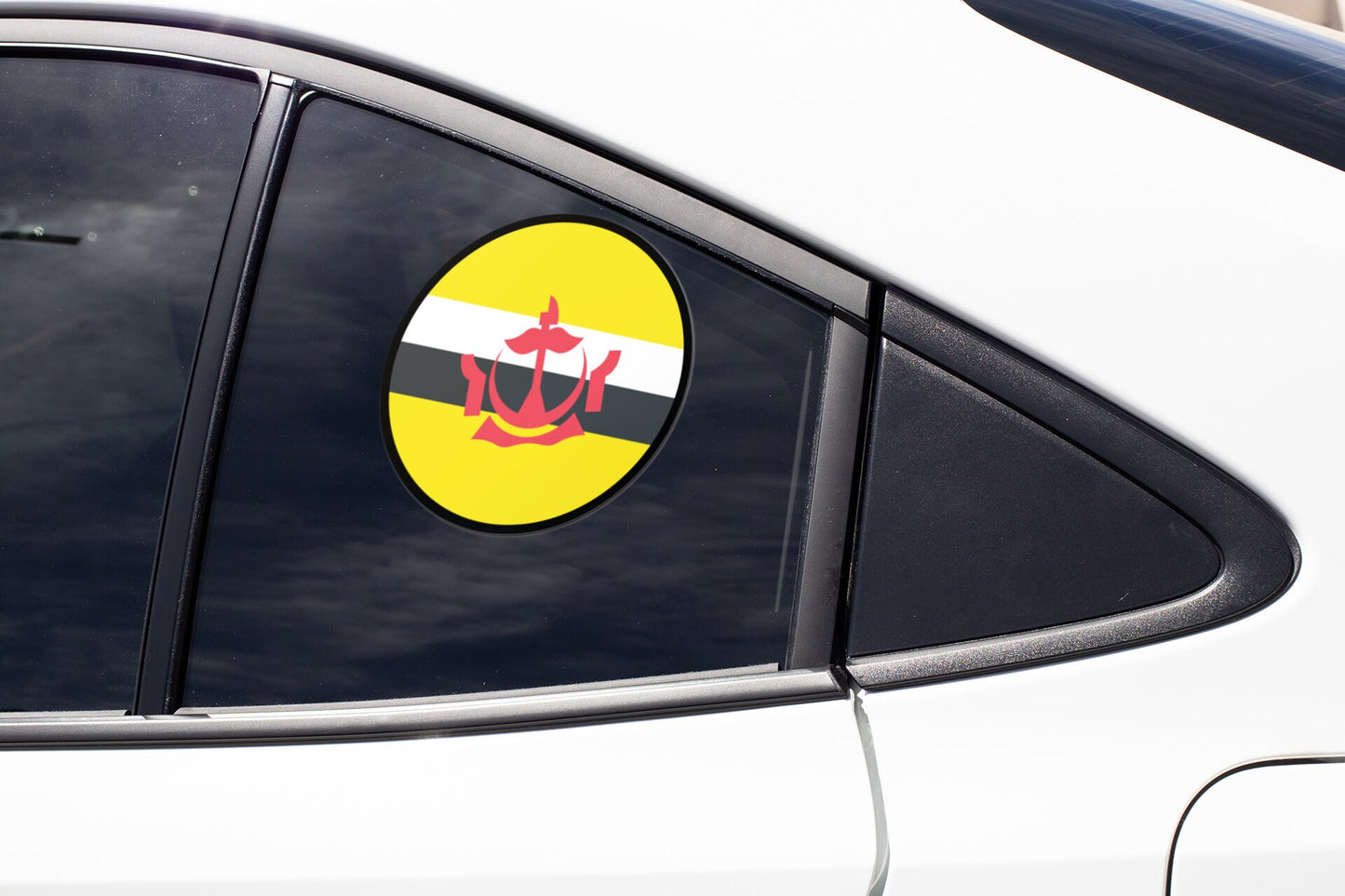 Brunei Flag Circle Sticker Decal