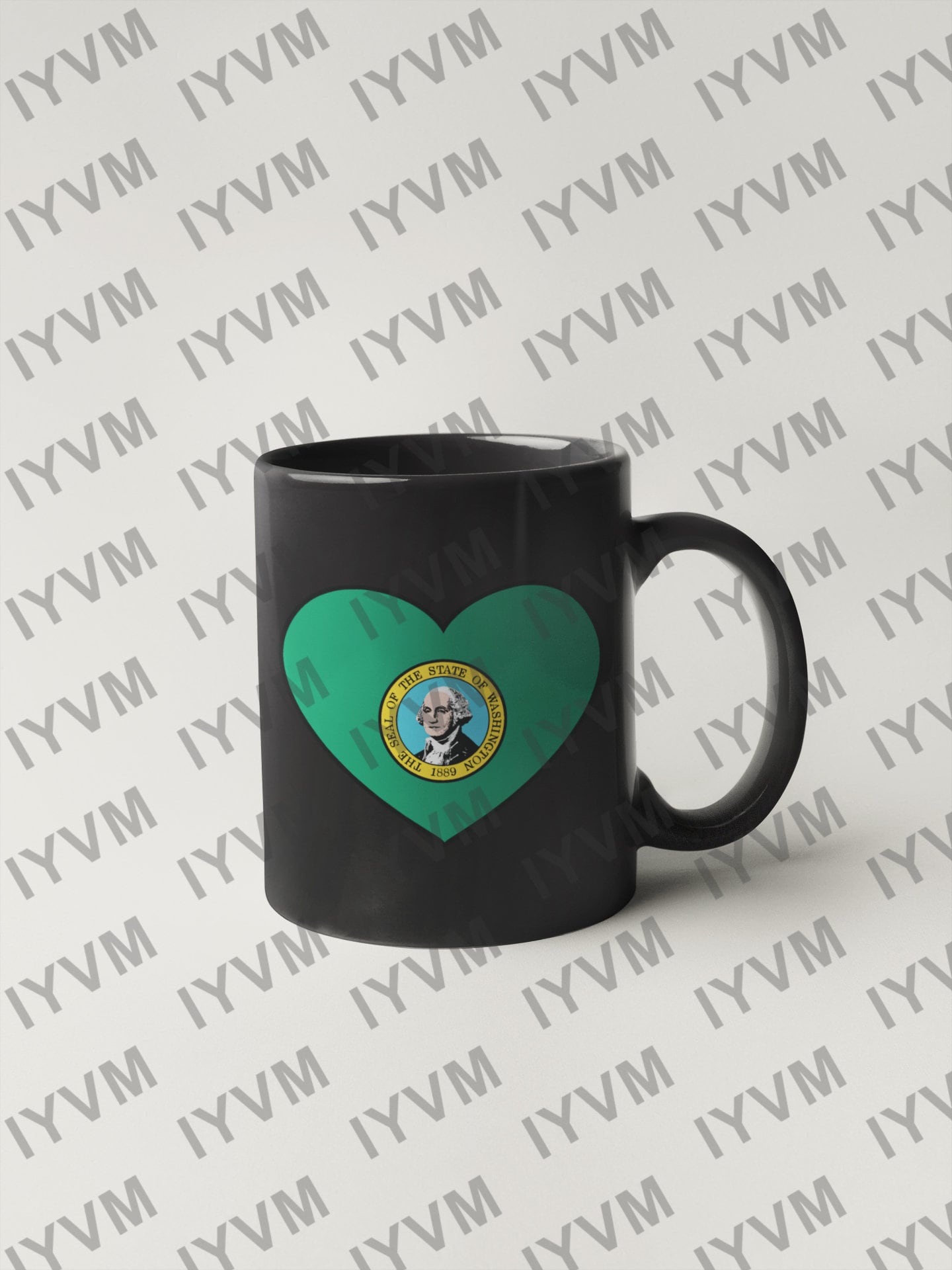 State of Washington Flag Heart Sticker Decal  USA Washington State  Olympia  The Evergreen State