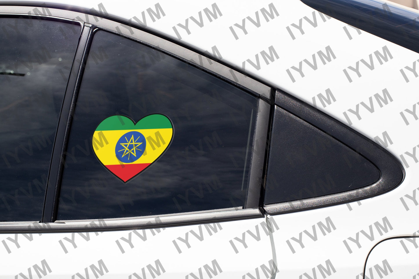 Ethiopia Flag Heart Sticker Decal / Federal Democratic Republic of Ethiopia / Addis Ababa / Ethiopian