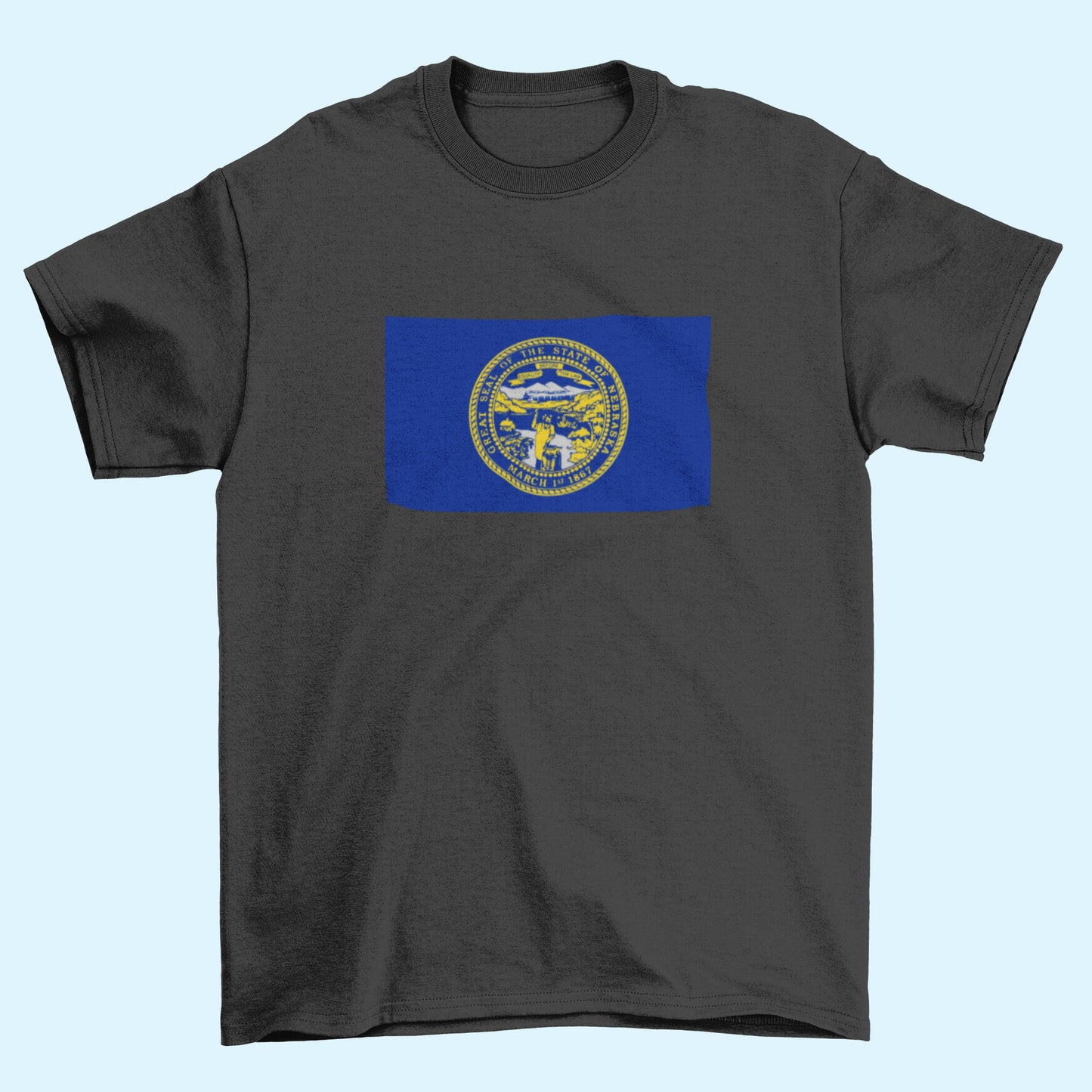 State of Nebraska Flag Iron On Heat Transfer Vinyl HTV Nebraska State Lincoln The Cornhusker State Antelope State Beef State Bugeating State