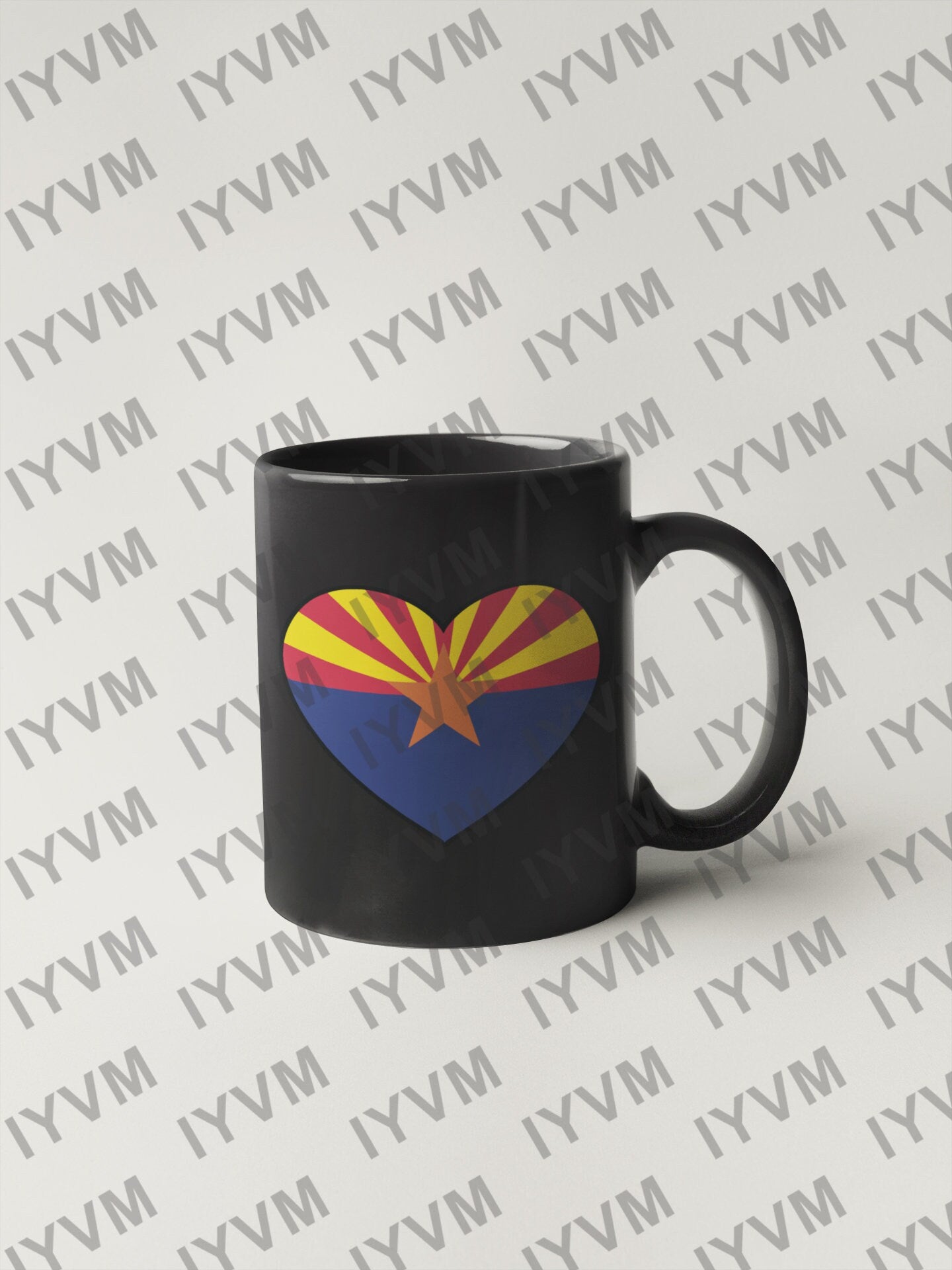 State of Arizona Flag Heart Sticker Decal  USA Arizona State  Phoenix  The Grand Canyon State  Apache State  Aztec State / Baby State /
