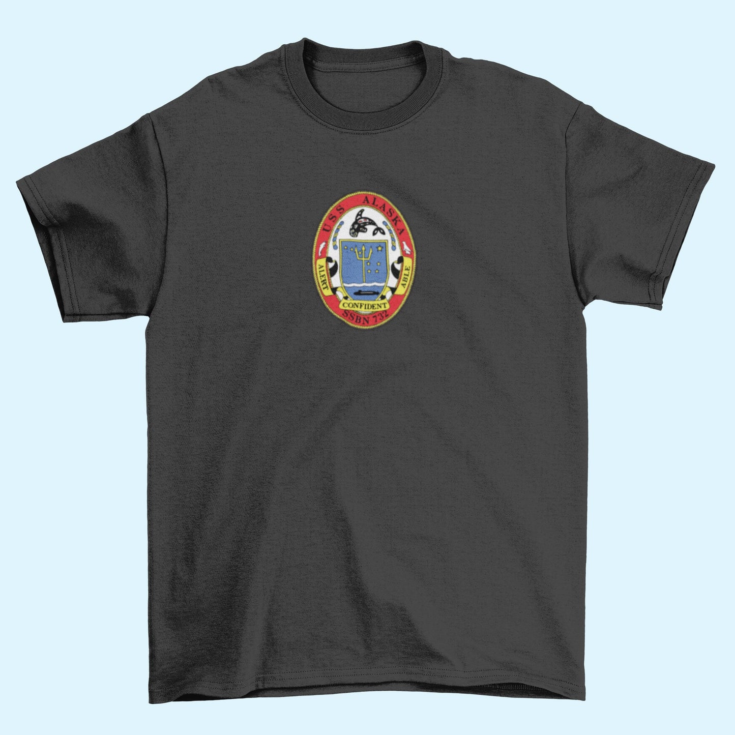 USS Alaska SSBN-732 Badge Iron On Heat Transfer Vinyl HTV Ohio Class Ballistic Missile Submarine