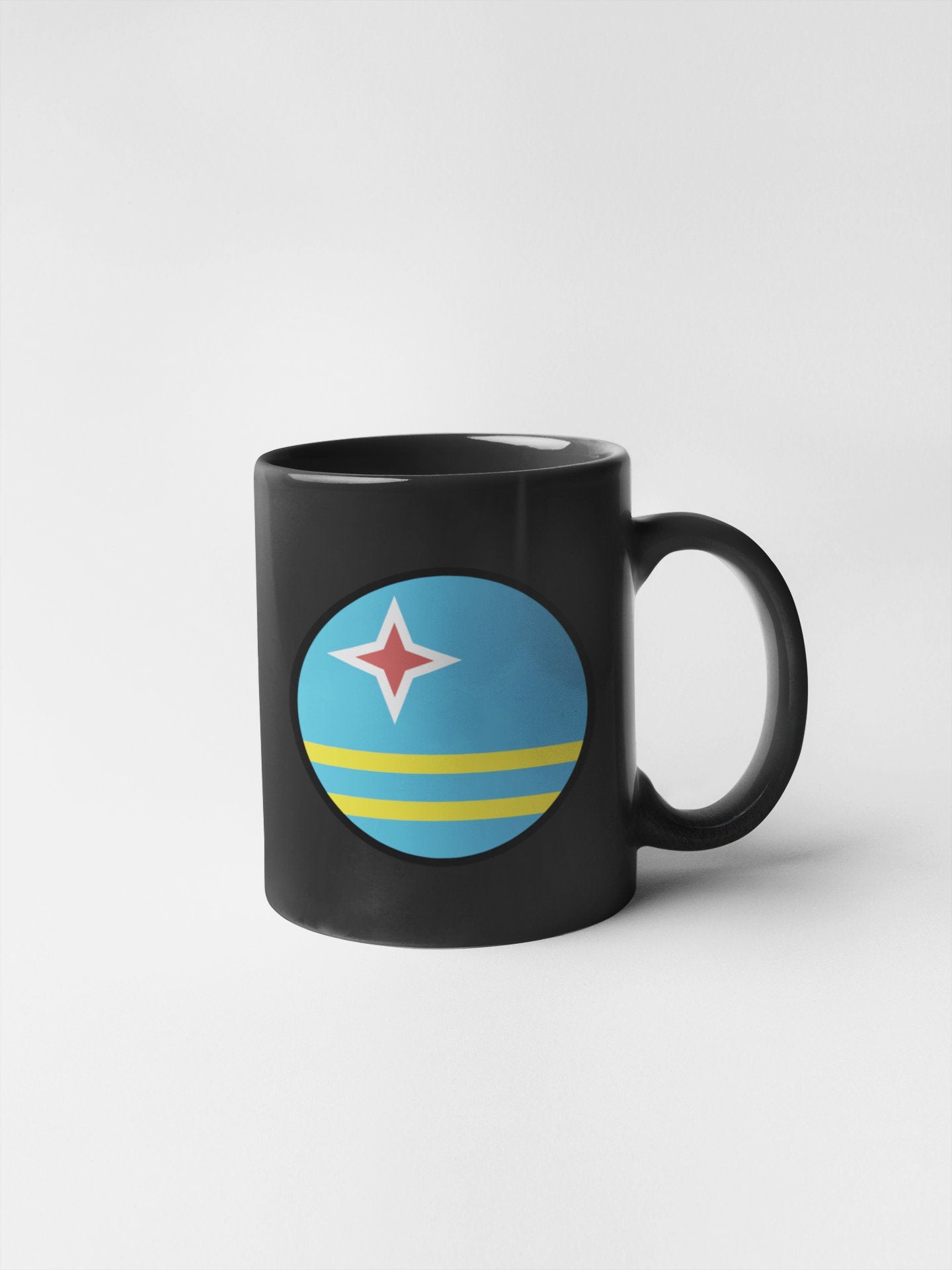 Aruba Flag Circle Sticker Decal