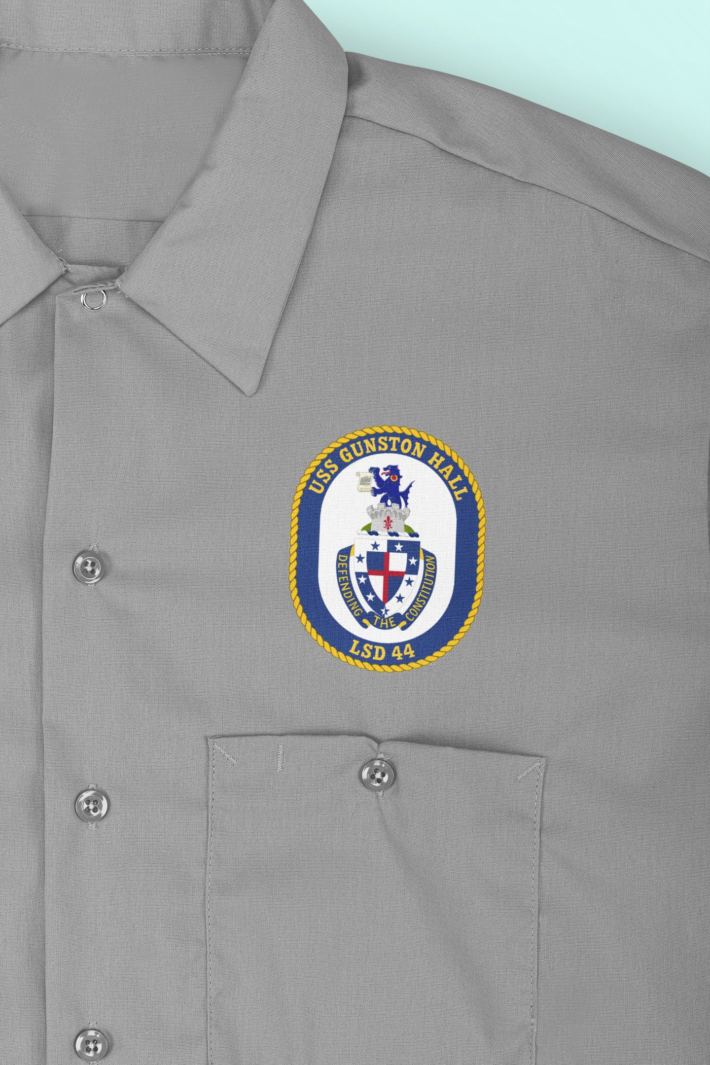 USS Gunston Hall LSD-44 Badge Iron On Heat Transfer Vinyl HTV Whidbey Island Class Dock landing ship