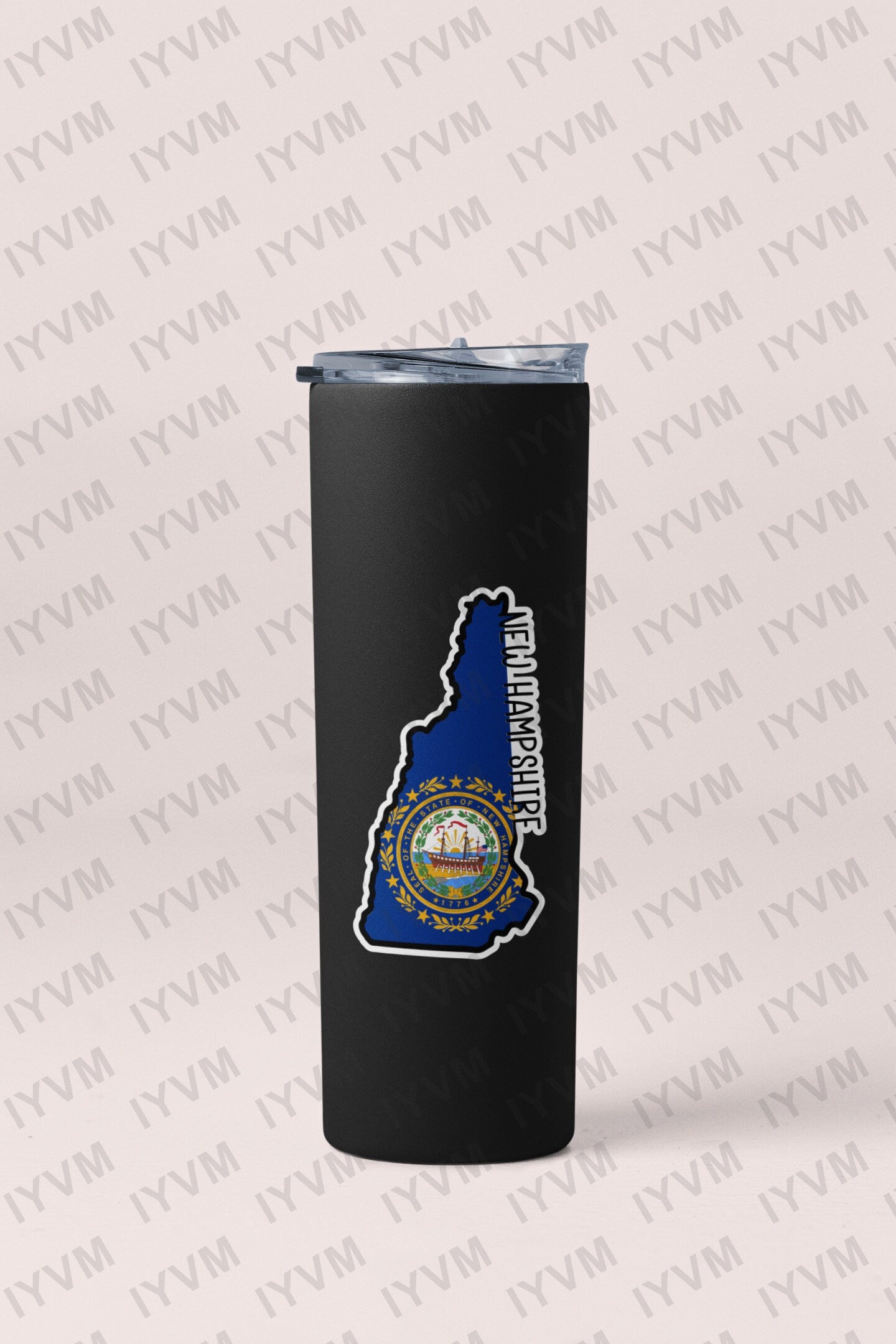 State of New Hampshire Map Flag Sticker Decal  USA New Hampshire State  Concord  The Granite State  The Live Free or Die State