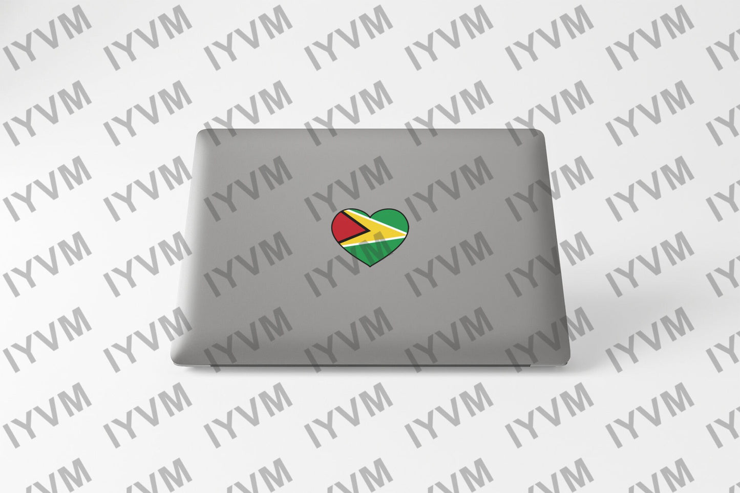Guyana Flag Heart Sticker Decal / Co‑operative Republic of Guyana / One People, One Nation, One Destiny / Georgetown / Guyanese