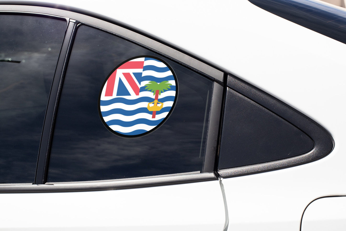 Diego Garcia Flag Circle Sticker Decal