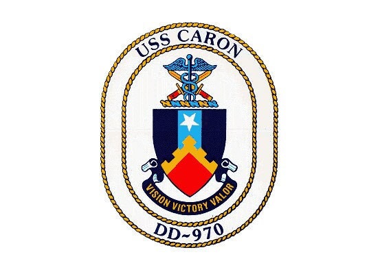 USS Caron DD-970 Badge Sticker Decal Spruance Class Destroyer Car Sticker Bumper Sticker for Car Emblem