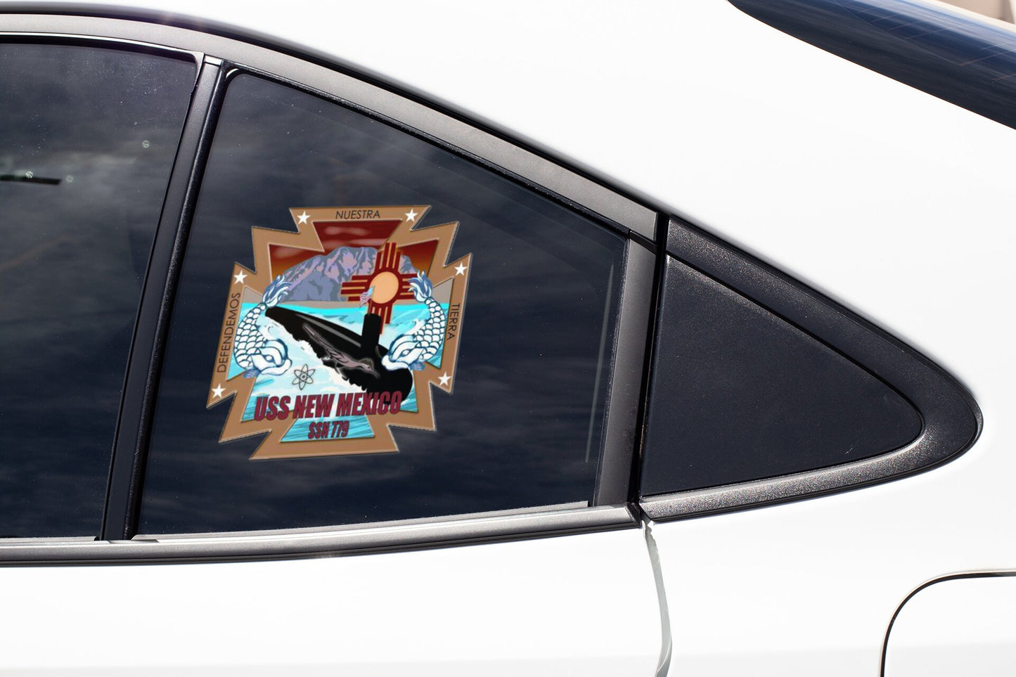 USS New Mexico SSN-779 Badge Sticker Decal Virginia Class Attack submarine Car Sticker Bumper Sticker for Car Emblem