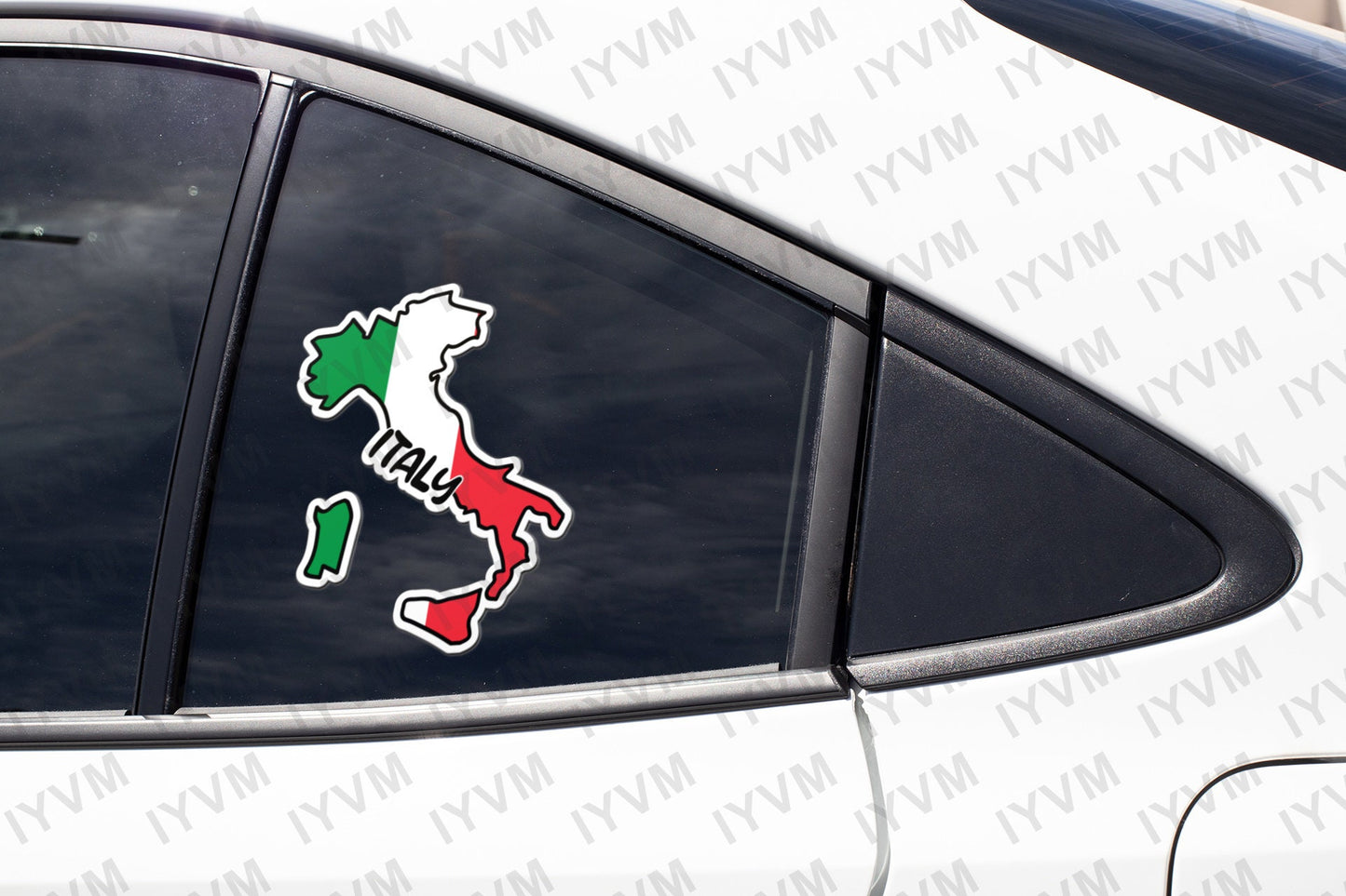 Italy Map Flag Sticker Decal / Italian Republic / Republic of Italy / Rome /