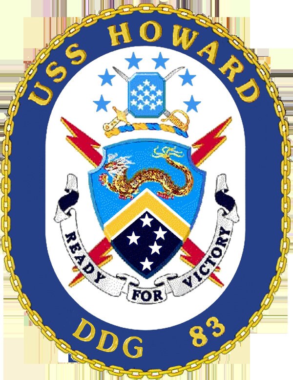 USS Howard DDG-83 Badge Iron On Heat Transfer Vinyl HTV Arleigh Burke Class Destroyer