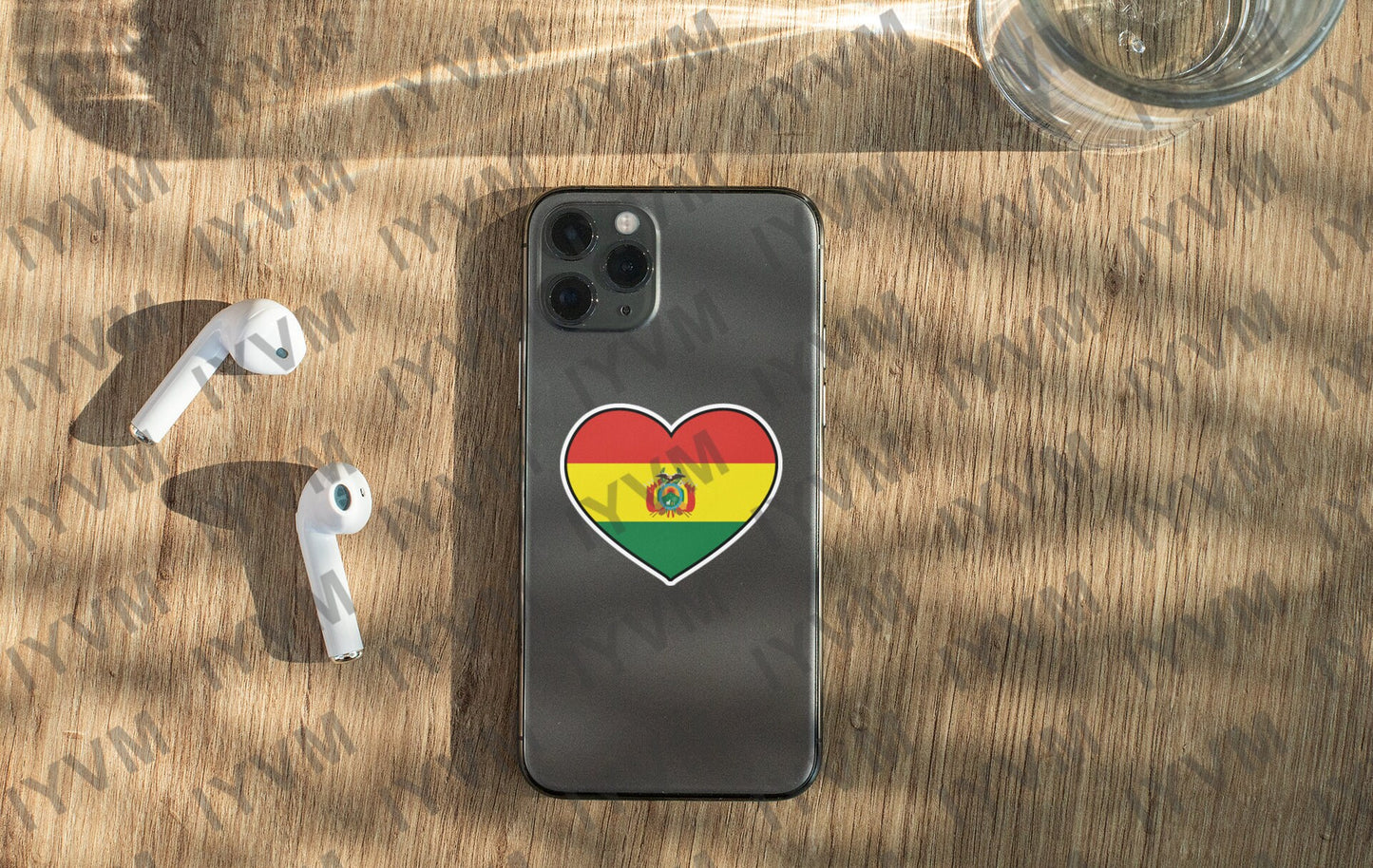 Bolivia Flag Heart Sticker Decal / Sucre / La Unión es la Fuerza / the Plurinational State of Bolivia