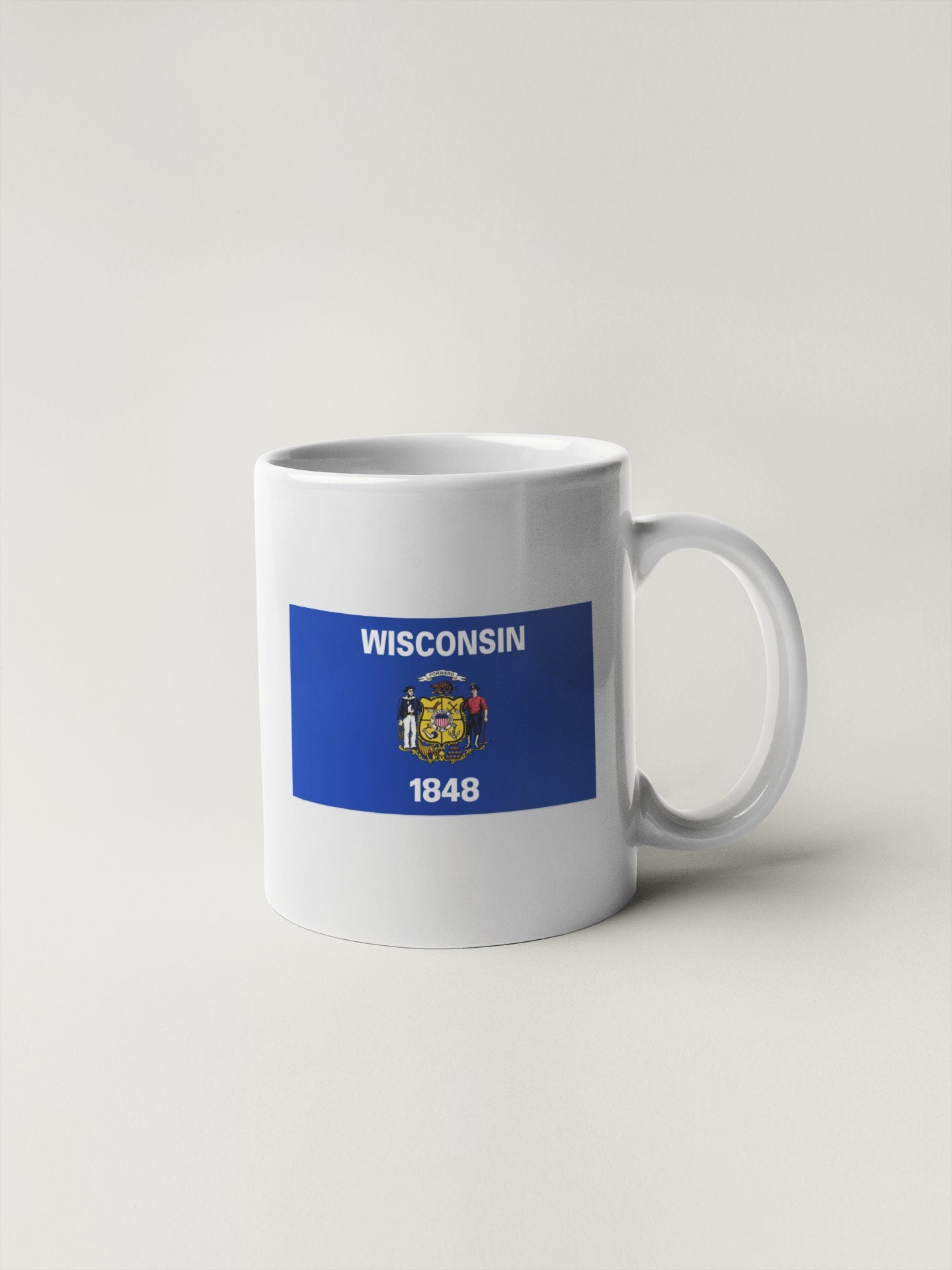 Wisconsin State Flag Vinyl Sticker Decal