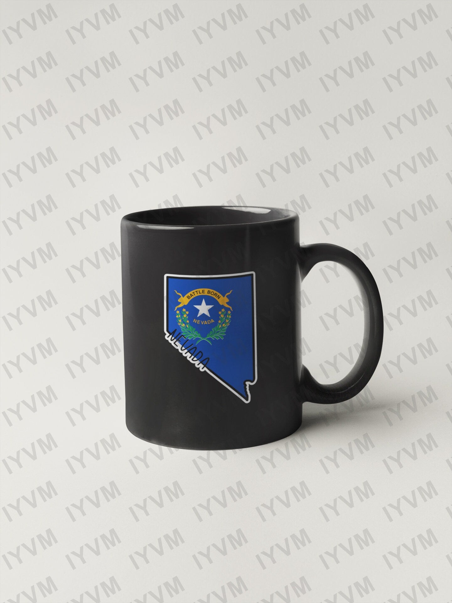 State of Nevada Map Flag Sticker Decal  USA Nevada State  Carson City  The Silver State  Battle Born State  Sagebrush State /  Casino State
