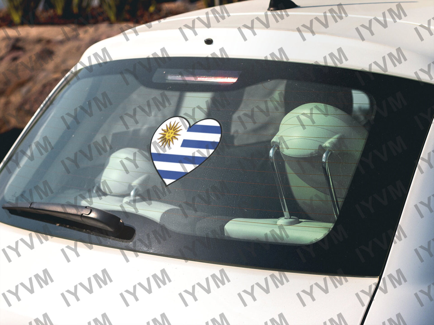Uruguay Flag Heart Sticker Decal / Oriental Republic of the Uruguay / Libertad o Muerte / Montevideo / Uruguayan / Portuguese