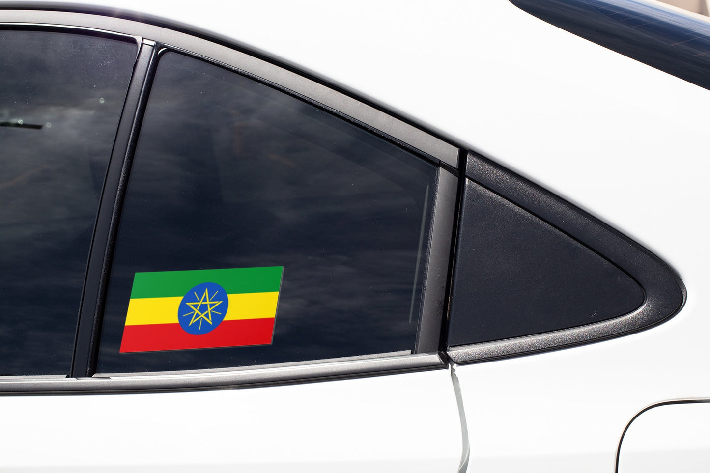 Ethiopia Flag Sticker Decal / Federal Democratic Republic of Ethiopia / Addis Ababa / Ethiopian