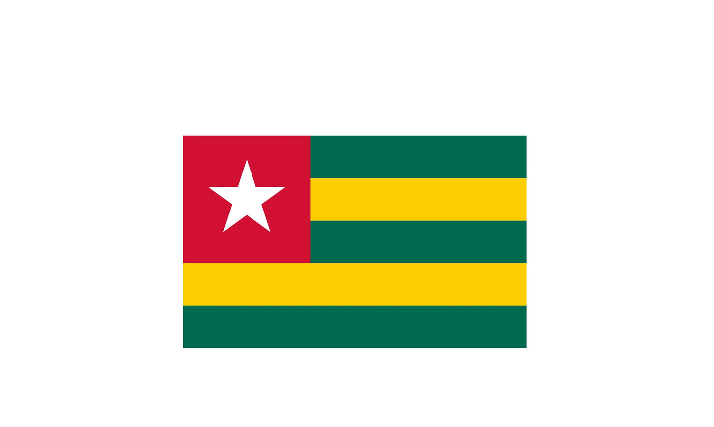 Togo Flag Sticker Decal / Lomé / Togolese