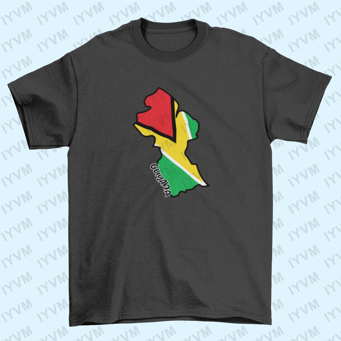 Guyana Map Iron On Heat Transfer Vinyl HTV / Co‑operative Republic of Guyana / One People, One Nation, One Destiny / Georgetown / Guyanese