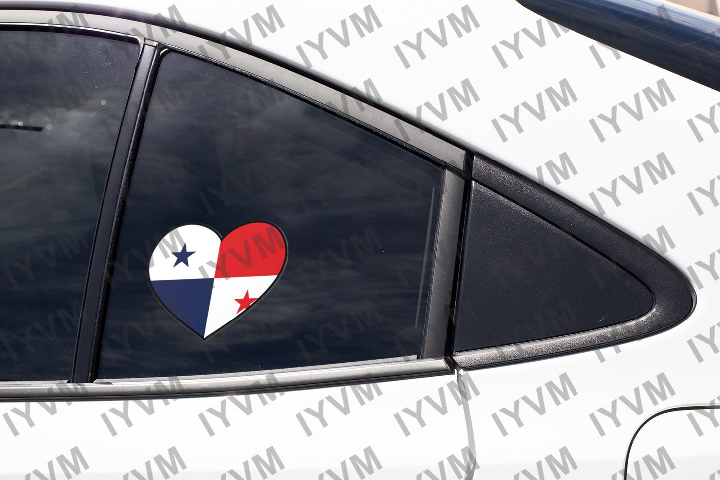 Panama Flag Heart Sticker Decal / Republic of Panama / Pro Mundi Beneficio / Panama City / Panamanian
