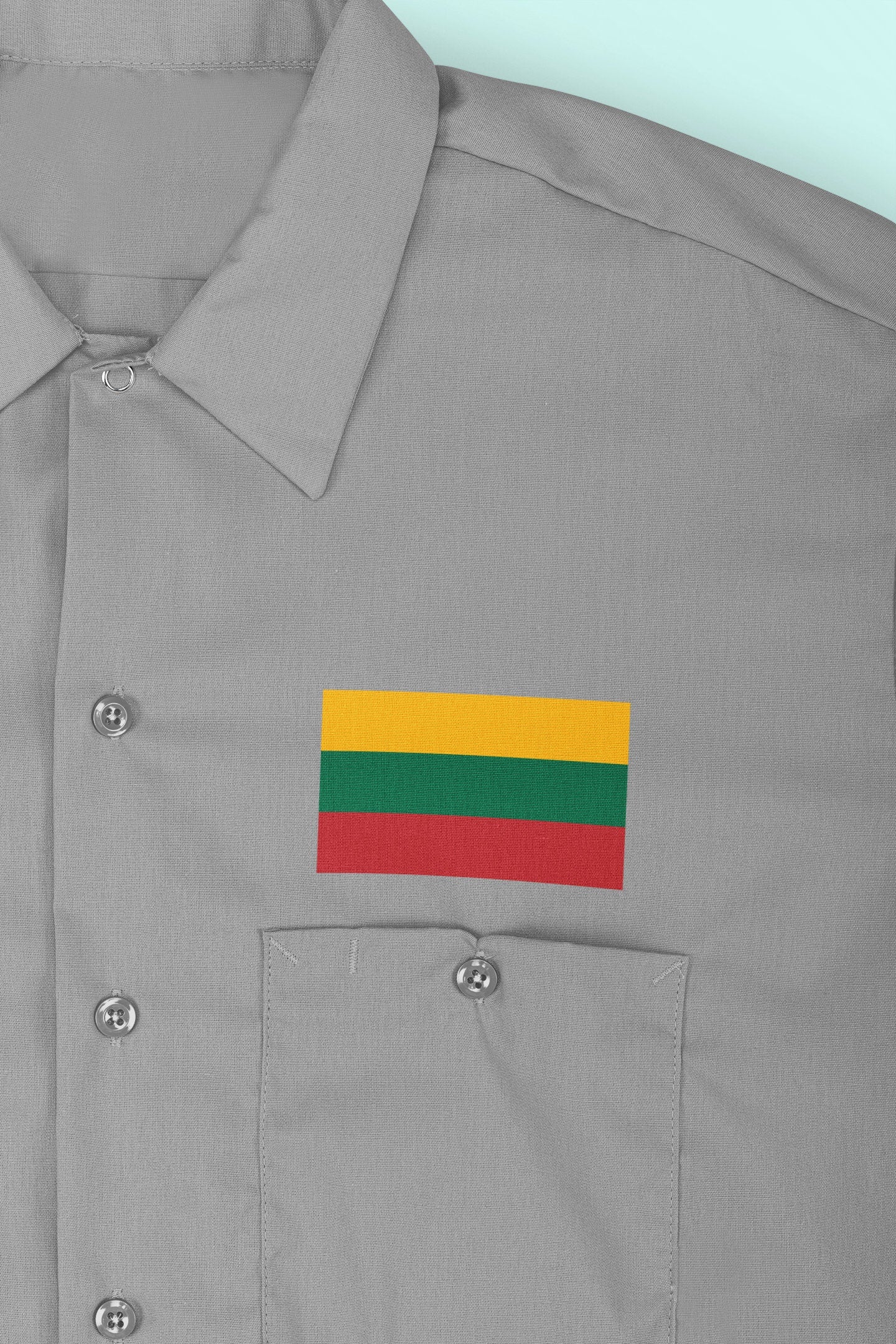 Lithuania Flag Iron On Heat Transfer Vinyl HTV / Republic of Lithuania / Lietuvos Respublika / Vilnius / Lithuanian