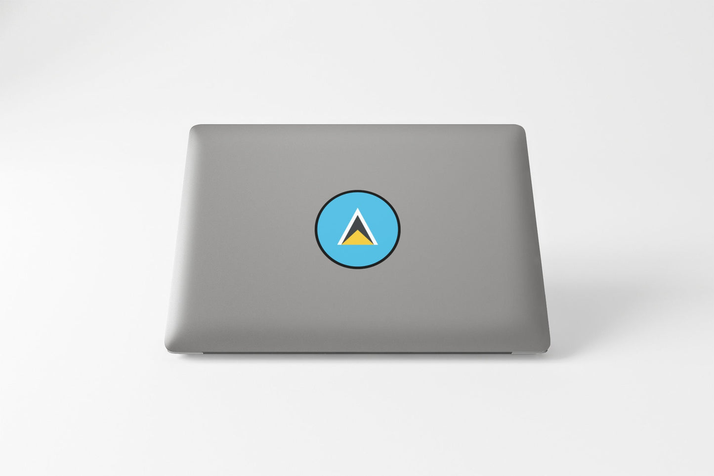 Saint Lucia Flag Circle Sticker Decal