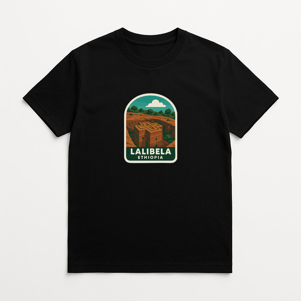 Lalibela Rock Churches Ethiopia Iron On Heat Transfer Vinyl HTV Die-Cut Symbolic