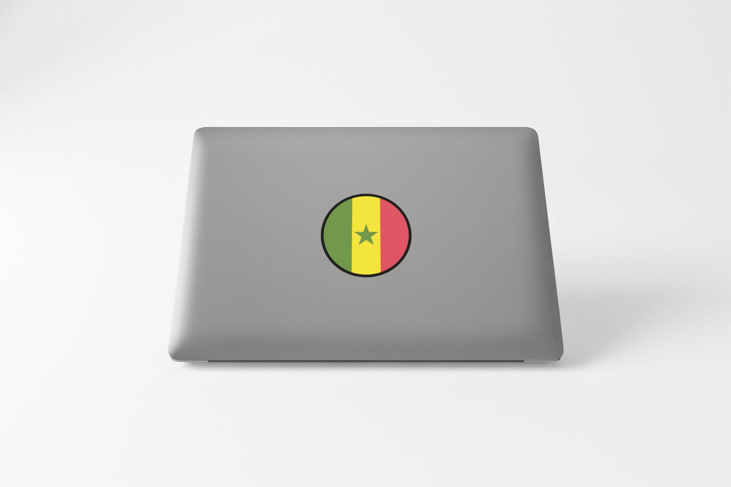Senegal Flag Circle Sticker Decal