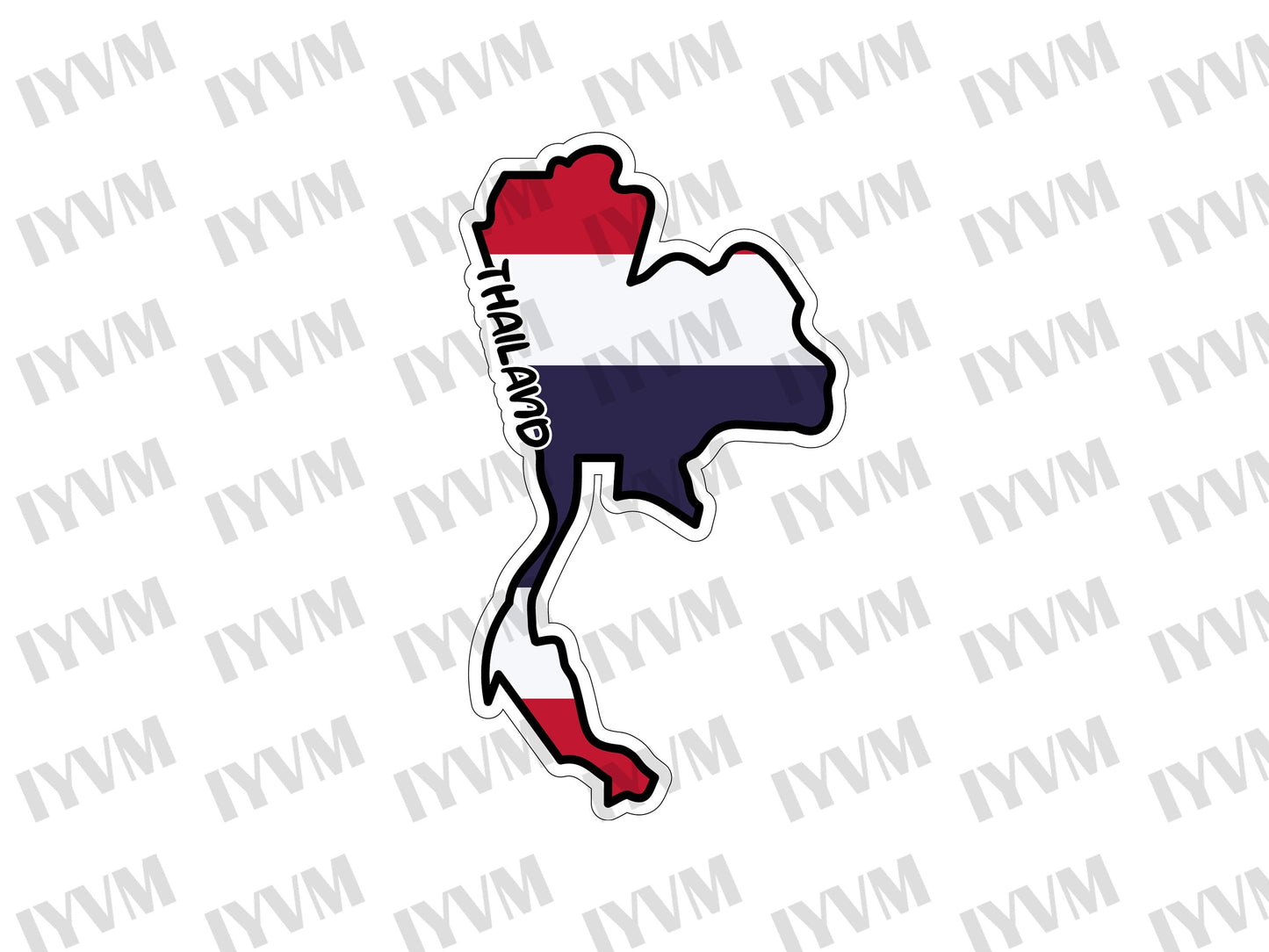 Thailand Map Flag Sticker Decal / Kingdom of Thailand / Siam / Bangkok / Thai /