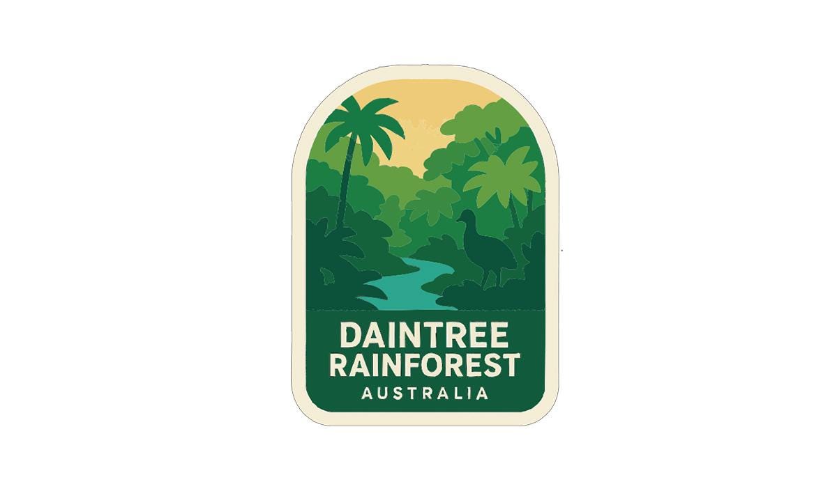 Daintree Rainforest Australia Iron On Heat Transfer Vinyl HTV Die-Cut Symbolic