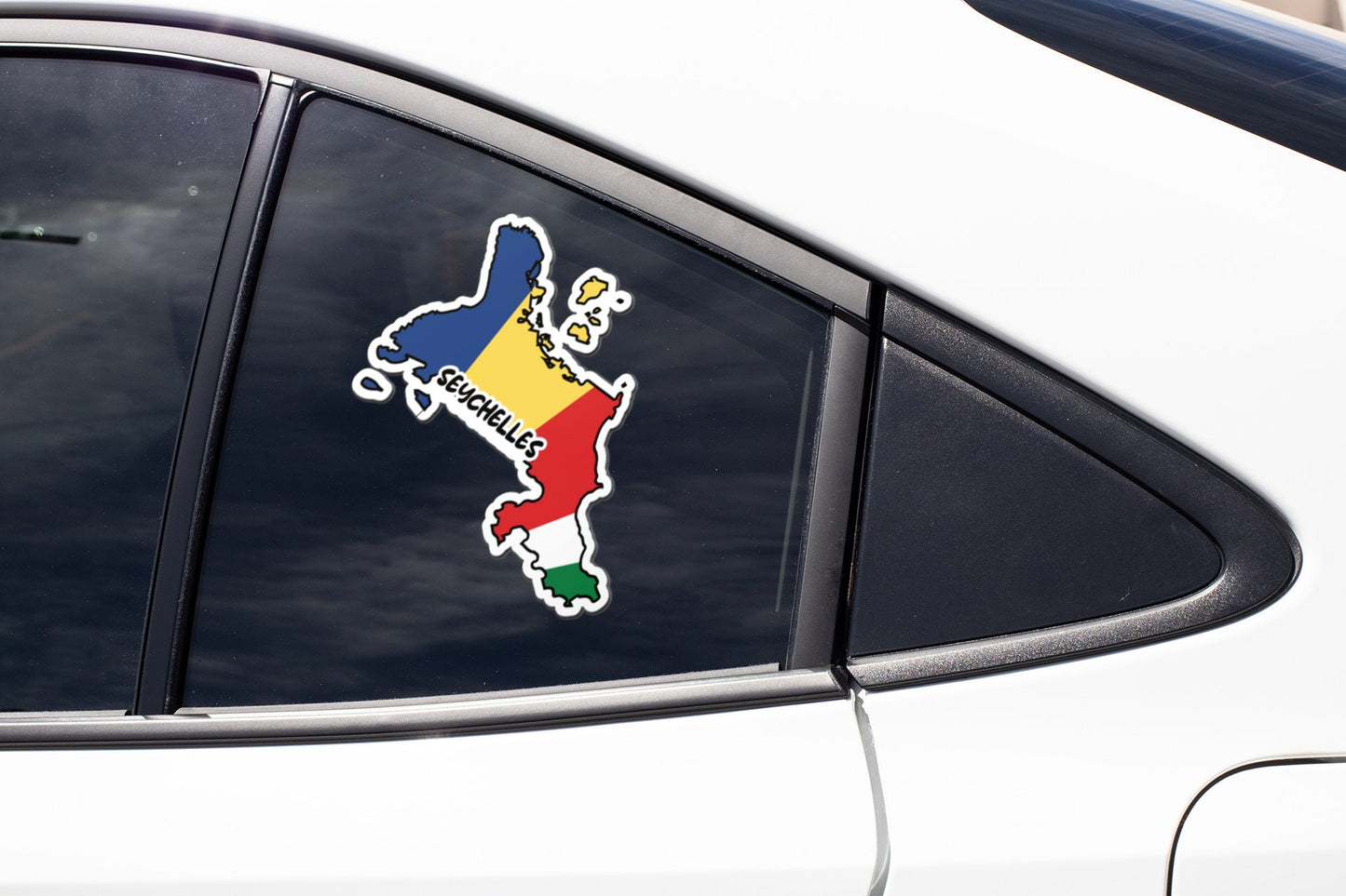 Seychelles Map Flag Sticker Decal