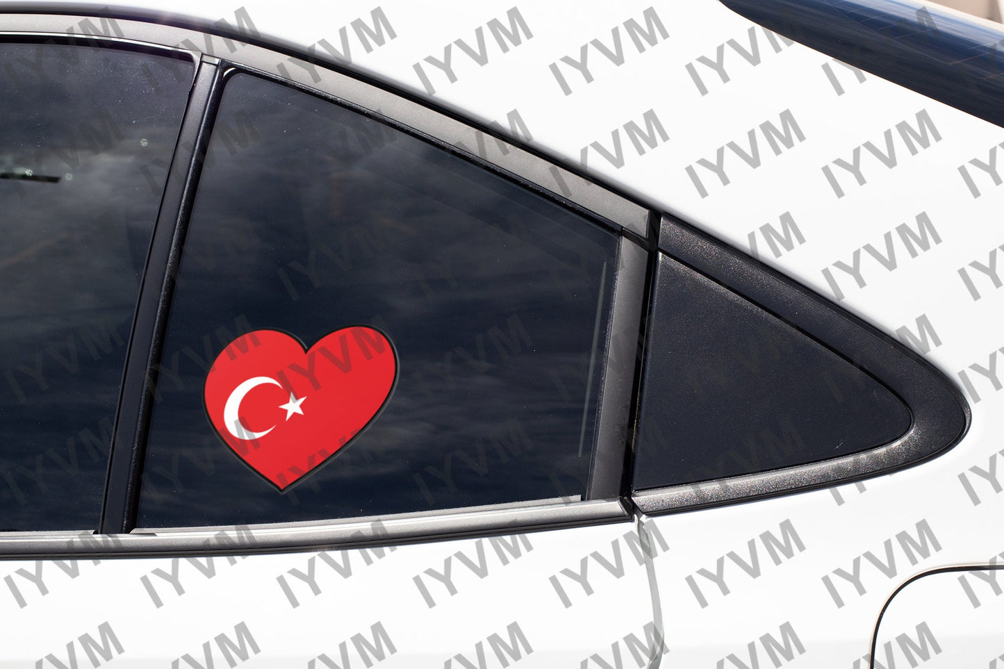 Turkey Flag Heart Sticker Decal / Republic of Turkey / Türkiye Cumhuriyeti / Ankara / Turkish /