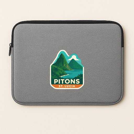 Pitons St. Lucia Iron On Heat Transfer Vinyl HTV Die-Cut Symbolic Landmark