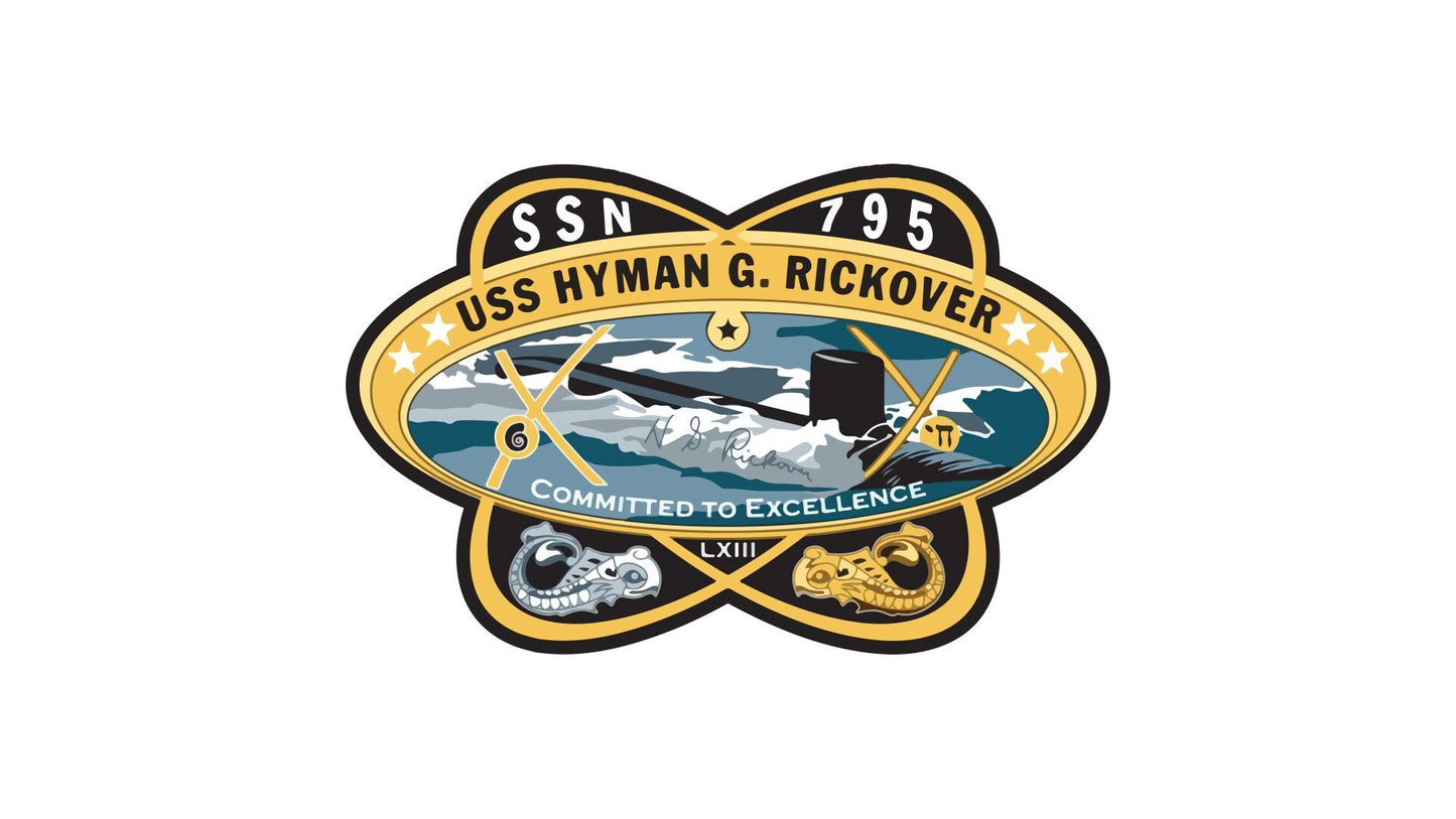 the uss hymm g rickver emblem