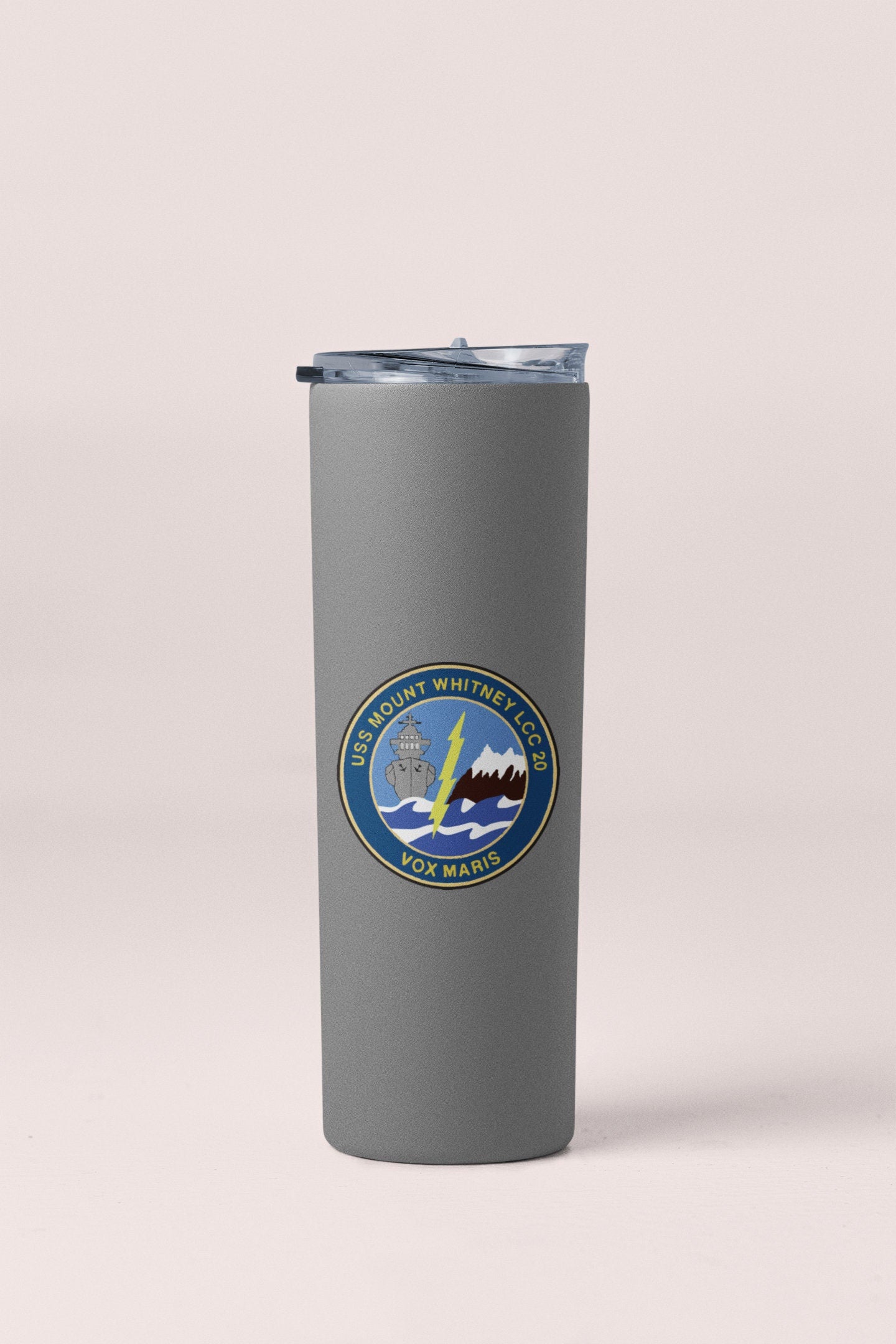 USS Mount Whitney LCC-20 Badge Sticker Decal Blue Ridge Class Amphibious Command Ship Car Sticker Bumper Sticker for Car Emblem