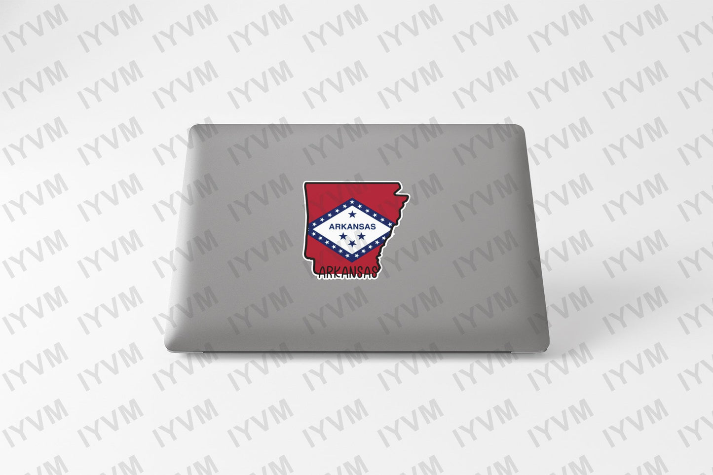 State of Arkansas Map Flag Sticker Decal  USA Arkansas State  Little Rock  The Natural State  Bear State  Bowie State / Hot Springs State