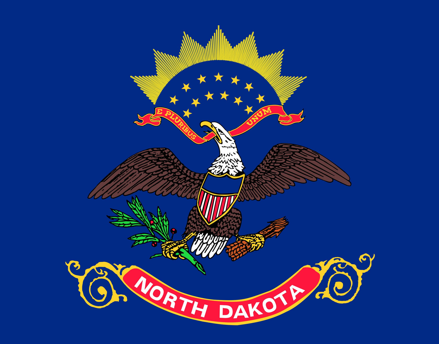 State of North Dakota Flag Iron On Heat Transfer Vinyl HTV North Dakota State  Bismarck The Peace Garden State Flickertail State Rough Rider